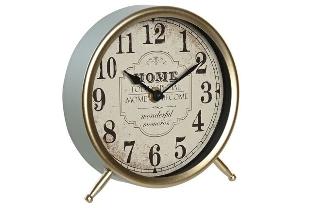DECO RE-206405 HORLOGE POSER METAL 16,5X4,2X17 DORE