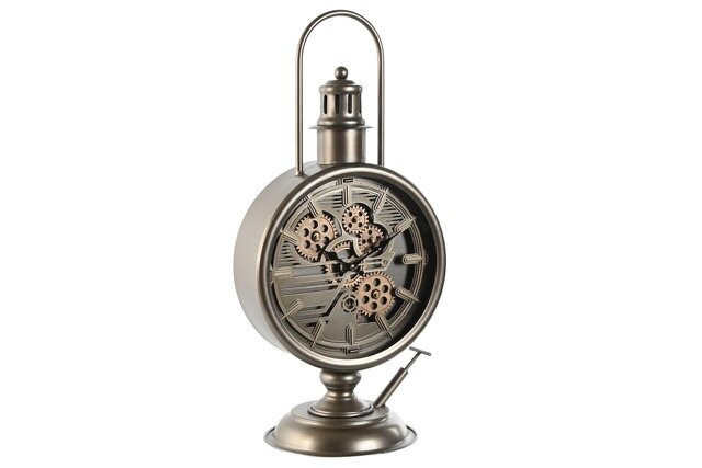 DECO RE-209614 HORLOGE POSER FER VERRE 21,5X18,6X51,5 MOUVEMENT