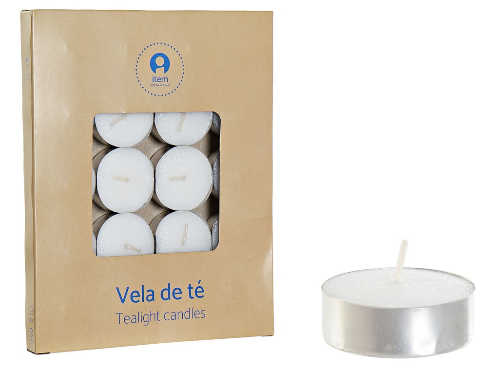 DECO VE-187616 BOUGIE SET 20 CIRE 3,7X3,7X1,4 12 GR. 3,5 HEURES