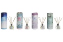 DECO VE-207450 PARFUM D'AMBIANCE MIKADO VERRE 8X8X20 100 ML, 4 MOD.