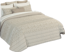 LL TL COUVRE LIT SPRING 10 TAUPE 270x270cm 80%PES 20%CTN