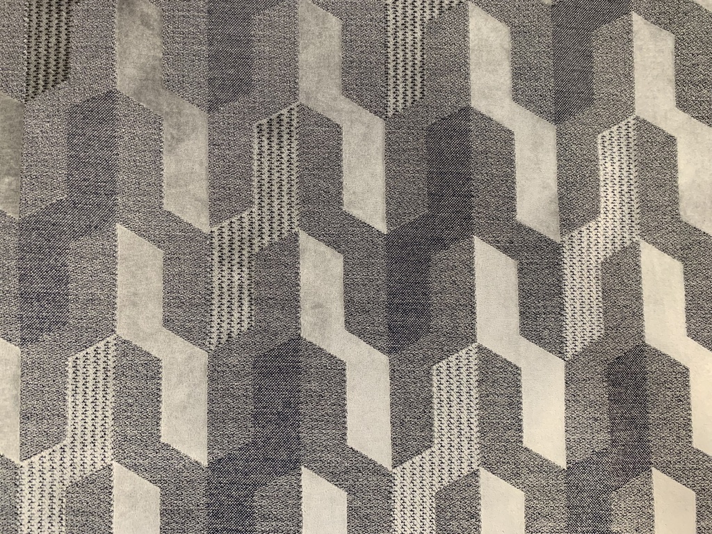 AT TISSU JAQ VEL PATRIE GRIS BLEU 600g 1,40m