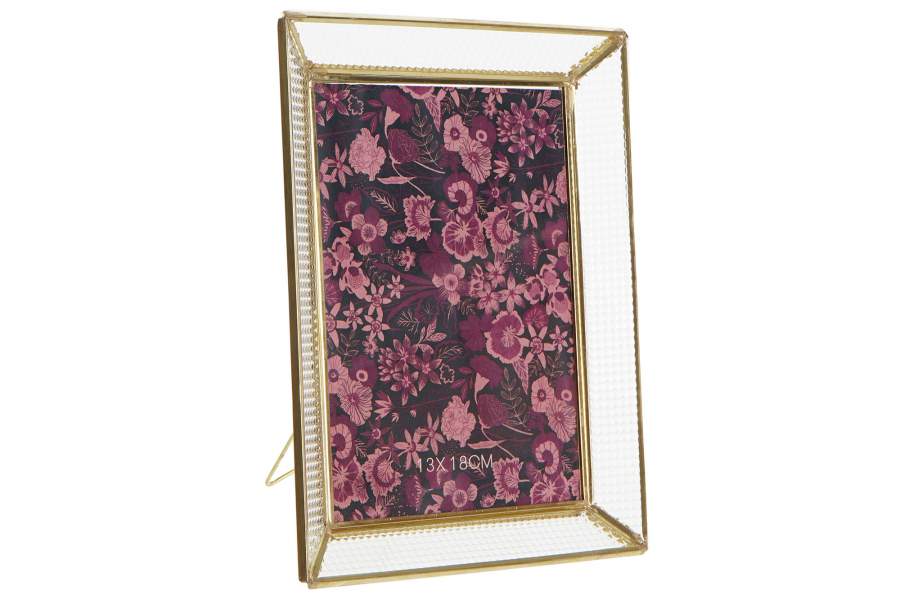 DECO LD-191448 CADRE PHOTO 15X20 METAL VERRE 17,5X3,5X22,5 DORE