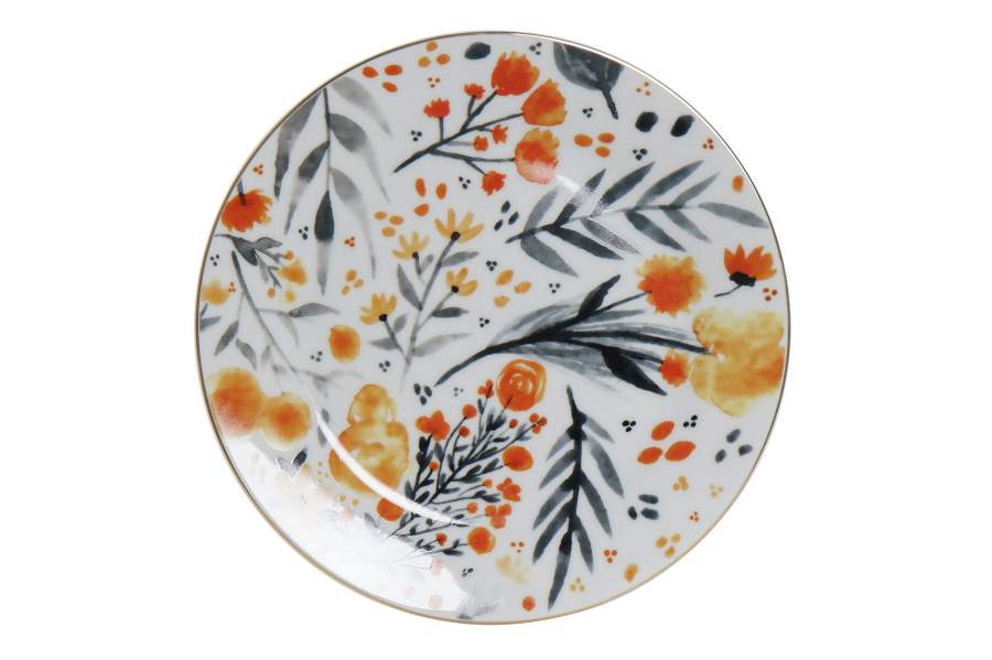 DECO PC-189353 ASSIETTE PORCELAINE 19X19X2 2 MOD.