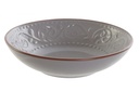 DECO PC-188262 ASSIETTE GRES 20,5X20,5X5 RELIEF GRIS