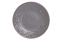 DECO PC-188261 ASSIETTE GRES 21X21X2,5 RELIEF GRIS