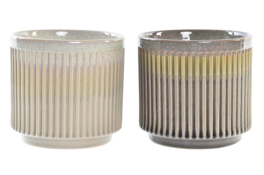 DECO LD-188816 SUPPORT POT FLEURS GRES 16X16X15 2 MOD.