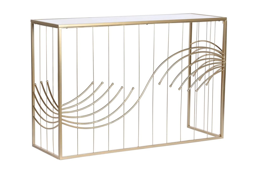 DECO MB-208729 CONSOLE METAL MIROIR 120X40X80 DORE