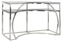 DECO MB-182518 CONSOLE ACIER VERRE 120X50X75 ARGENTE
