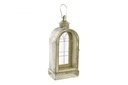 DECO FA-195032 LANTERNE METAL VERRE 18X13X43 DECAPAGE DORE