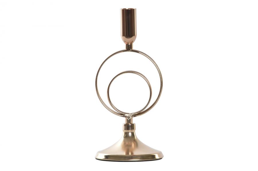 DECO PV-191098 BOUGEOIR METAL 11X11X25 DORE