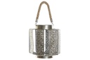 DECO PV-190078 BOUGEOIR METAL CORDE 21X21X23 ARGENTE