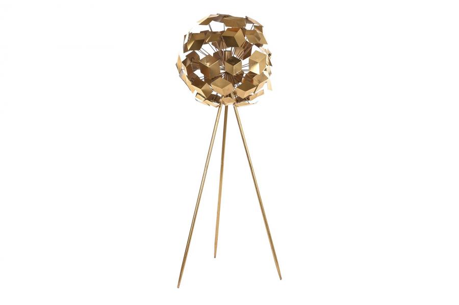 DECO LA-195534 LAMPADAIRE METAL 49X49X134 GEOMETRIQUE DORE
