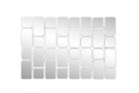 DECO ES-198925 MIROIR PP MIROIR 90X4X60 MULTIMIROIR BLANC
