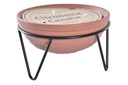 DECO VE-195513 BOUGIE CIRE CIMENT 15X15X9,5 130 GR, TERRE CUITE