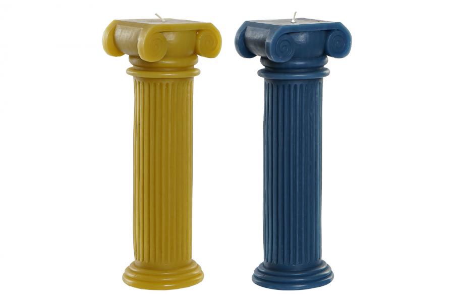 DECO VE-183192 BOUGIE CIRE 9,5X8,2X25,5 2 MOD.