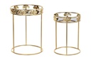 DECO MB-194493 TABLE AUXILIAIRE SET 2 METAL 40X40X56 FEUILLE