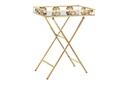 DECO MB-194494 TABLE AUXILIAIRE METAL VERRE 56X36X71 FEUILLE MAT