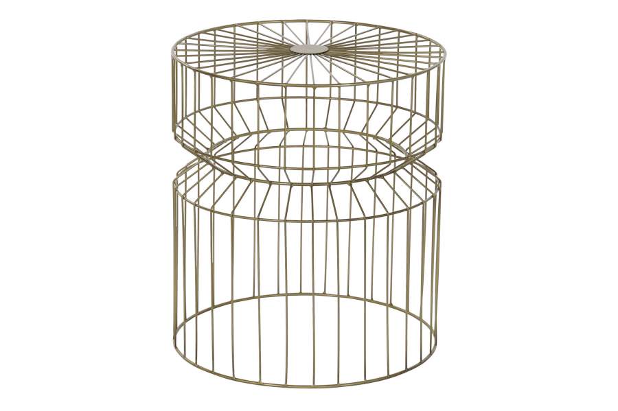 DECO MB-191556 TABLE AUXILIAIRE METAL 40,5X40,5X46 DORE