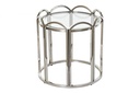 DECO MB-185289 TABLE AUXILIAIRE METAL VERRE 52X52X55 ARGENTE