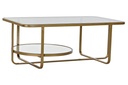DECO MB-182561 TABLE CAFE METAL VERRE 90X50X35 MAT DORE