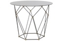 DECO MB-182035 TABLE AUXILIAIRE METAL VERRE 70X70X60 NOIR
