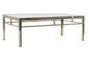 DECO MB-182520 TABLE CAFE ACIER VERRE 110X60X40 ARGENTE