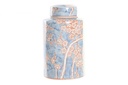 DECO LD-190190 VASE PORCELAINE 18X18X30 FLEURS BLEU