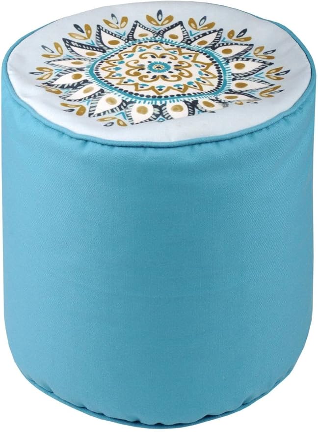 LL ST C87621001-PR AMARILLA POUF ROND BLEU 30X30 CM, PE
