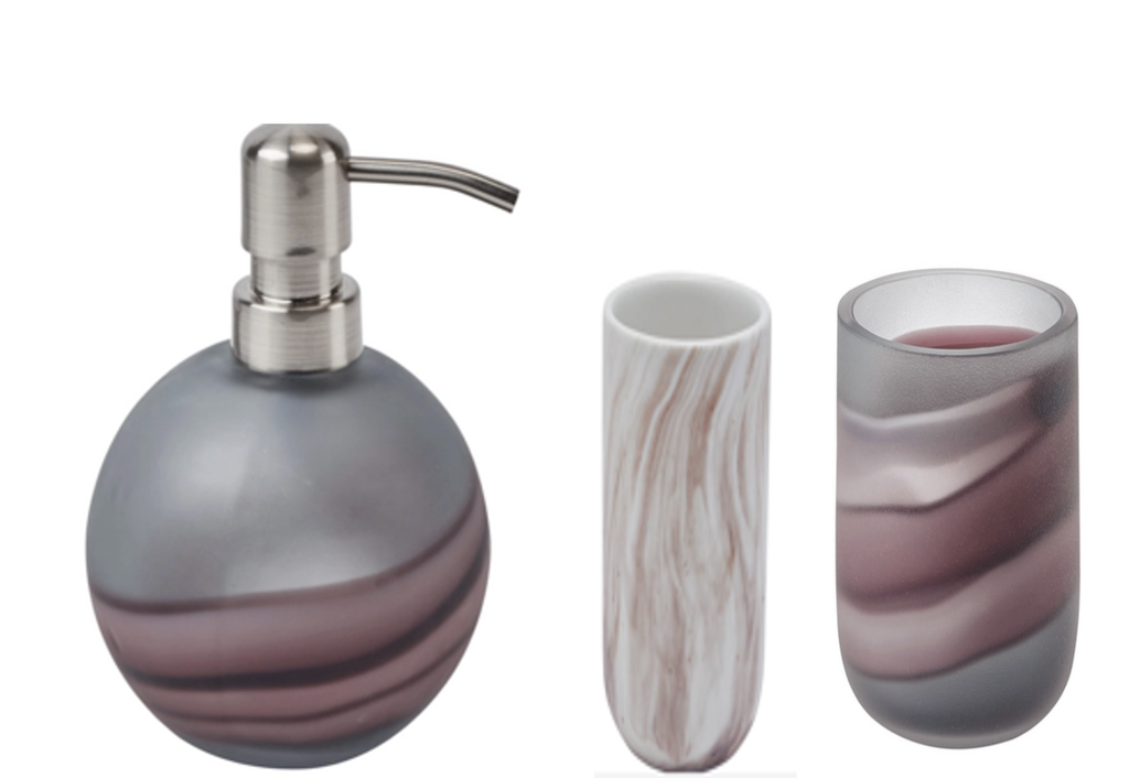 DECO CR ACC SALLE DE BAIN SET 3PCES AQUA TIBOR