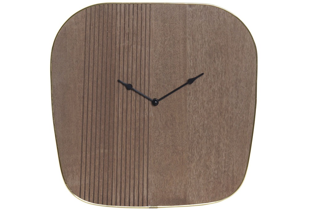 DECO LD-163555 PENDULE BOIS METAL 39X3,5X38 MARRON