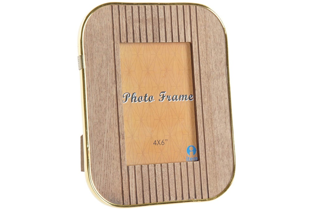 DECO LD-163556 CADRE PHOTO BOIS METAL 10X15 18.5X1.5X23.5 MARRON