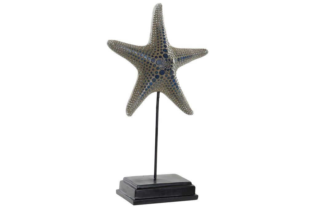 DECO LM-181535 DÉCORATION RÉSINE METAL 21X9,5X35,5 ATOILE BEIGE