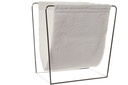 DECO MB-161269 PORTE-REVUES PU METAL 40X20X38,5 CHROME BLANC