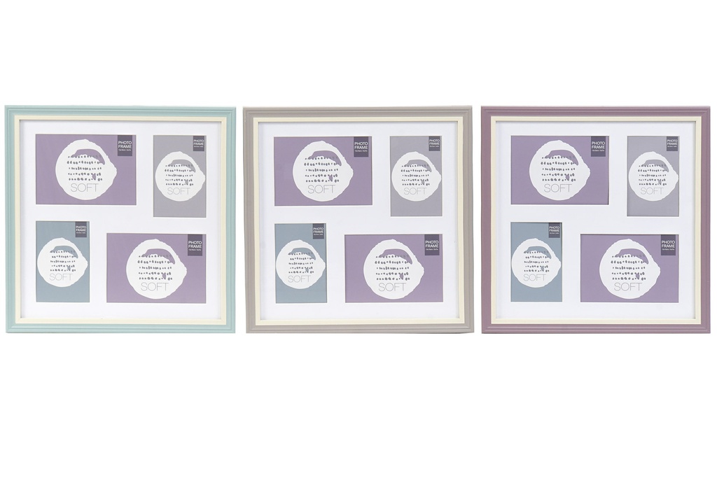 DECO MF-166417 CADRE MULTIPHOTO MDF 35X2X35 PASSE-PARTOUT 3 MOD.