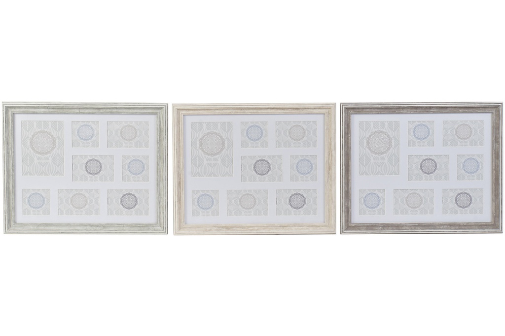 DECO MF-166429 CADRE MULTIPHOTO PS VERRE 56X2X46 3 MOD.