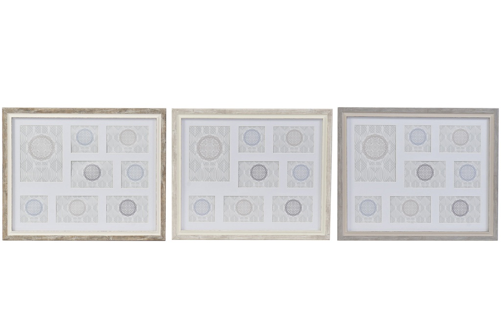 DECO MF-166438 CADRE MULTIPHOTO PS 55X2X45 PASSE-PARTOUT 3 MOD.