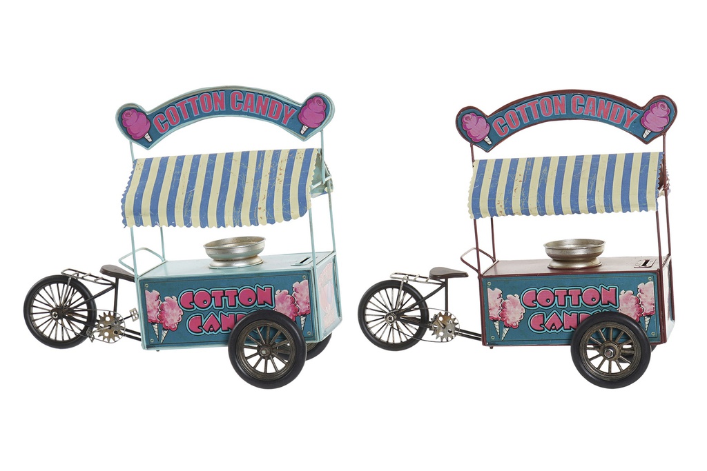 DECO MO-165452 VEHICULE DÉCORATION MÉTAL 32X13X28 CREPES 2 MOD.