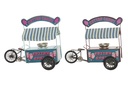 DECO MO-165452 VEHICULE DÉCORATION MÉTAL 32X13X28 CREPES 2 MOD.
