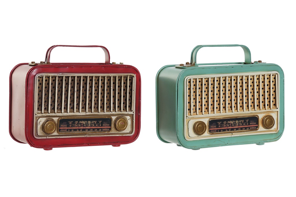DECO MO-186341 DÉCORATION MÉTAL LED 19X8X16 RADIO 2 MOD.