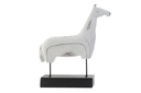 DECO RF-158195 FIGURE RÉSINE 49X8X57 8 CHEVAL VIEILLI BLANC