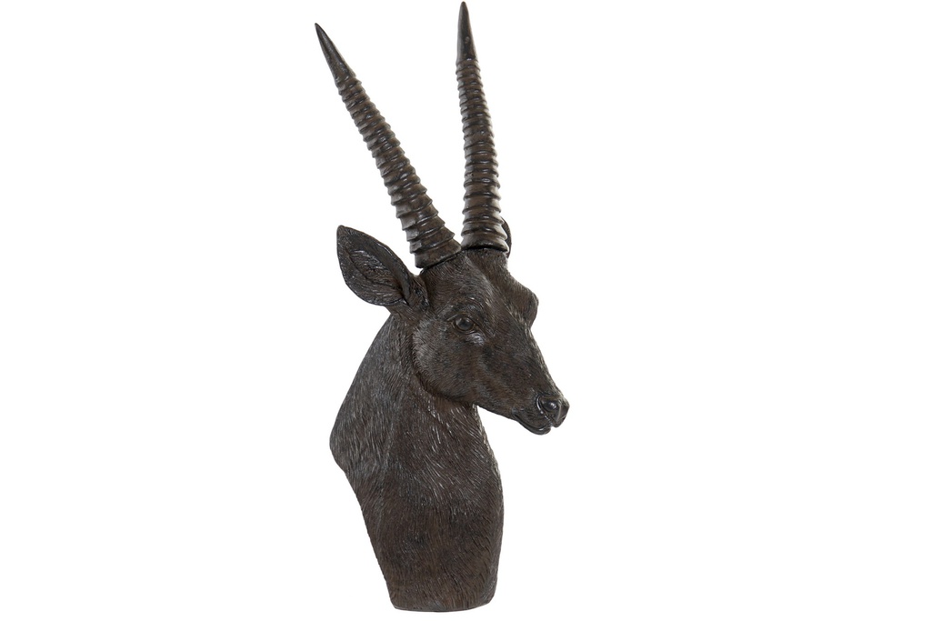 DECO RF-163940 FIGURE RÉSINE 19X15X30 ANTILOPE MARRON