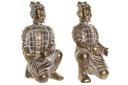 DECO RF-177363 FIGURE RÉSINE 20X19X42 GUERRIER VIEILLI 2 MOD.