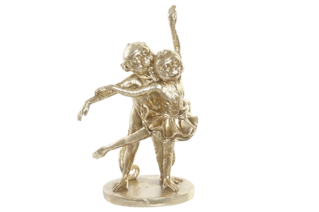 DECO RF-181363 FIGURE RESINE 18,5X11,2X29,5 DANSE DECOS SINGES DORE