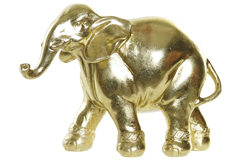 DECO RF-182917 FIGURE RÉSINE 17X6,2X12 ELEPHANT DORÉ