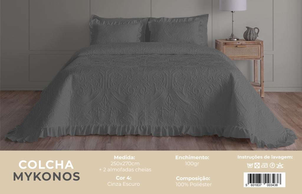 LL CVR LIT MYKONOS 250x270+2T 50x70 GRIS FONCÉ