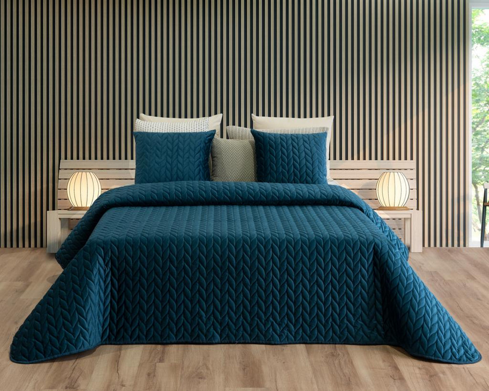 LL CVR LIT VELVET 250x270+2T 50x70 BLEU