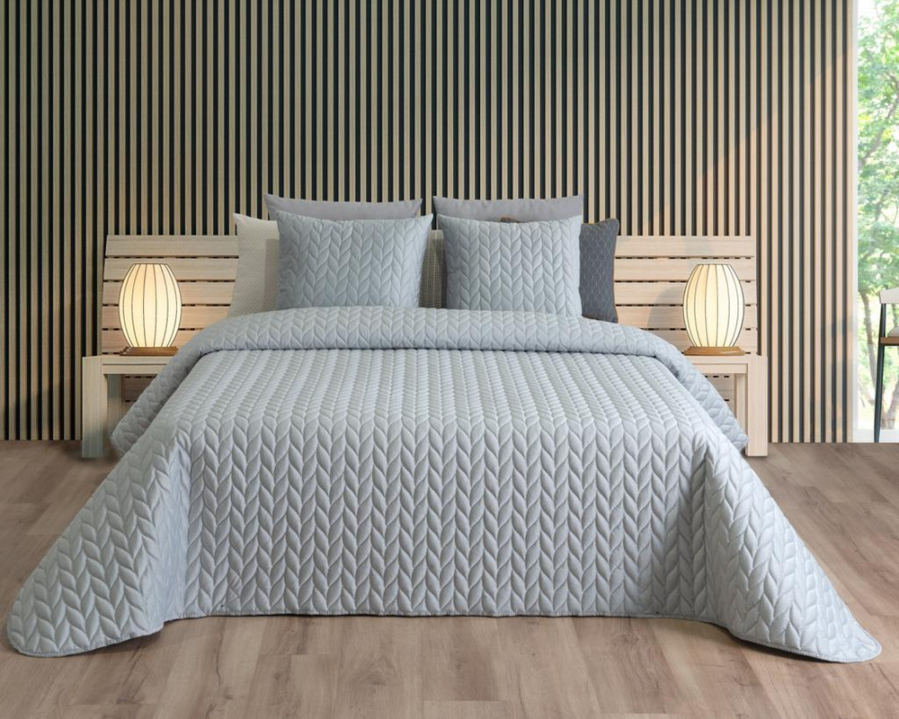 LL CVR LIT VELVET 250x270+2T 50x70 GRIS CLAIR