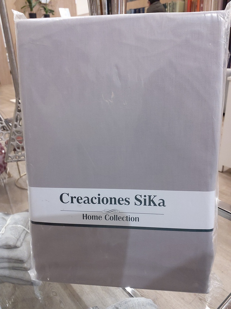 LL EXTRA KING SET DRAP HOUSSE GRIS (200x200+2*50x70cm) 100% CTN