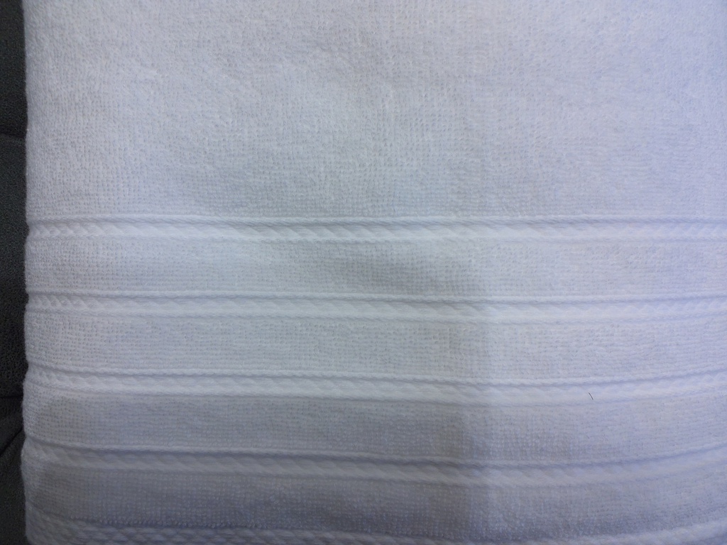 LL AL SERVIETTE 100X150 100% COTTON BLANC REF. AC301 TRESSÉ